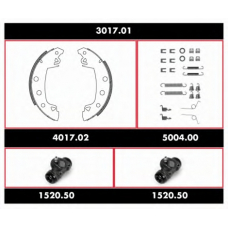 3017.01 REMSA Комплект тормозов, барабанный тормозной механизм