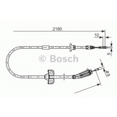 1 987 477 248 BOSCH Трос, стояночная тормозная система