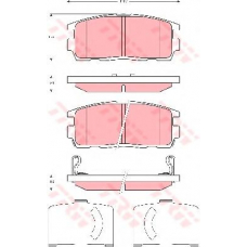 GDB1716 TRW Комплект тормозных колодок, дисковый тормоз