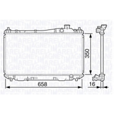 350213133000 MAGNETI MARELLI Радиатор, охлаждение двигателя