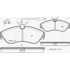 8110 10021 TRIDON Brake pads - front