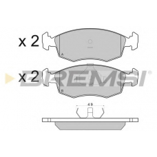 BP2499 BREMSI Комплект тормозных колодок, дисковый тормоз