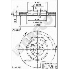 BS 8486 BRECO Тормозной диск