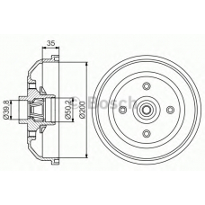 0 986 477 260 BOSCH Тормозной барабан