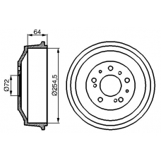 0 986 477 031 BOSCH Тормозной барабан