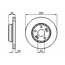 0 986 478 280 BOSCH Тормозной диск