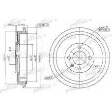 PDR1615 PATRON Тормозной барабан