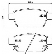 P 28 067 BREMBO Комплект тормозных колодок, дисковый тормоз