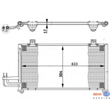 8FC 351 302-131 HELLA Конденсатор, кондиционер