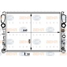 8MK 376 718-014 HELLA Радиатор, охлаждение двигателя