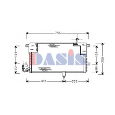 042180N AKS DASIS Конденсатор, кондиционер