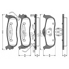 0 986 TB2 966 BOSCH Комплект тормозных колодок, дисковый тормоз