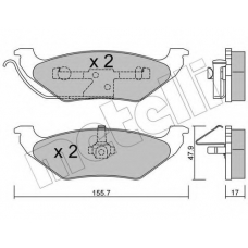 22-0624-0 METELLI Комплект тормозных колодок, дисковый тормоз