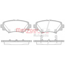 1570.02 METZGER Комплект тормозных колодок, дисковый тормоз