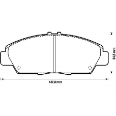 572350B BENDIX Комплект тормозных колодок, дисковый тормоз