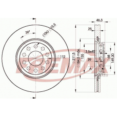 BD-4065-50 FREMAX Тормозной диск