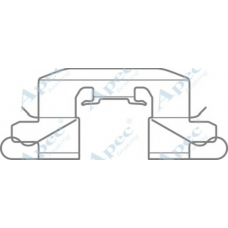 KIT1080 APEC Комплектующие, тормозные колодки