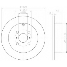 8DD 355 110-491 HELLA Тормозной диск