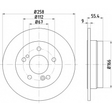 8DD 355 102-991 HELLA Тормозной диск