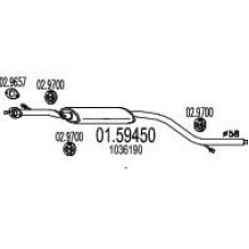 01.59450 MTS Средний глушитель выхлопных газов