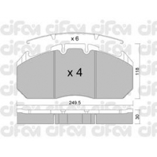 822-587-0 CIFAM Комплект тормозных колодок, дисковый тормоз