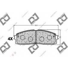 BP1402 DJ PARTS Комплект тормозных колодок, дисковый тормоз