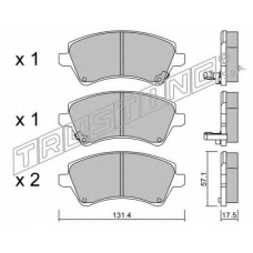 462.0 TRUSTING Комплект тормозных колодок, дисковый тормоз