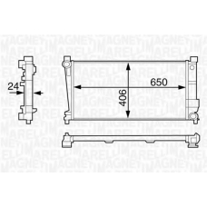 350213121900 MAGNETI MARELLI Радиатор, охлаждение двигателя
