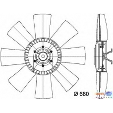 8MV 376 731-331 HELLA Вентилятор, охлаждение двигателя