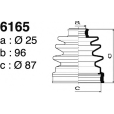 6165 DEPA Комплект пылника, приводной вал