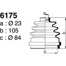 6175 DEPA Комплект пылника, приводной вал