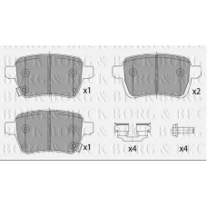 BBP2460 BORG & BECK Комплект тормозных колодок, дисковый тормоз