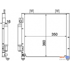 8FC 351 301-411 HELLA Конденсатор, кондиционер