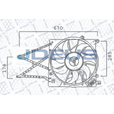 EV200770 JDEUS Вентилятор, охлаждение двигателя