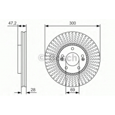 0 986 479 S14 BOSCH Тормозной диск