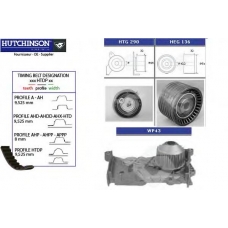 KH 256WP43 HUTCHINSON Водяной насос + комплект зубчатого ремня