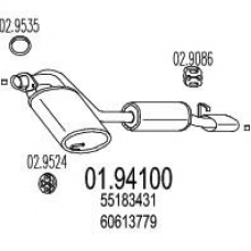 01.94100 MTS Глушитель выхлопных газов конечный