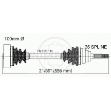 VW-8-20-113 InterParts Приводной вал