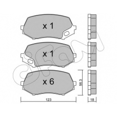 822-874-0 CIFAM Комплект тормозных колодок, дисковый тормоз