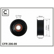 206-99 CAFFARO Паразитный / ведущий ролик, поликлиновой ремень