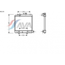 MZ2139 AVA Радиатор, охлаждение двигателя