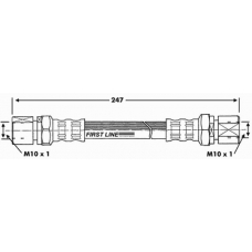 FBH6945 FIRST LINE Тормозной шланг