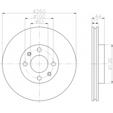 8DD 355 109-321 HELLA PAGID Тормозной диск