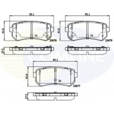 CBP32276 COMLINE Комплект тормозных колодок, дисковый тормоз