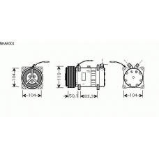 NHAK001 AVA Компрессор, кондиционер