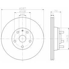 8DD 355 100-871 HELLA PAGID Тормозной диск