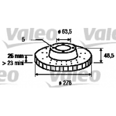 186819 VALEO Тормозной диск