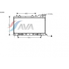 SU2048 AVA Радиатор, охлаждение двигателя