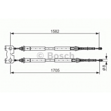 1 987 477 834 BOSCH Трос, стояночная тормозная система