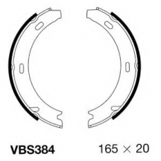 VBS384 MOTAQUIP Комплект тормозных колодок, стояночная тормозная с